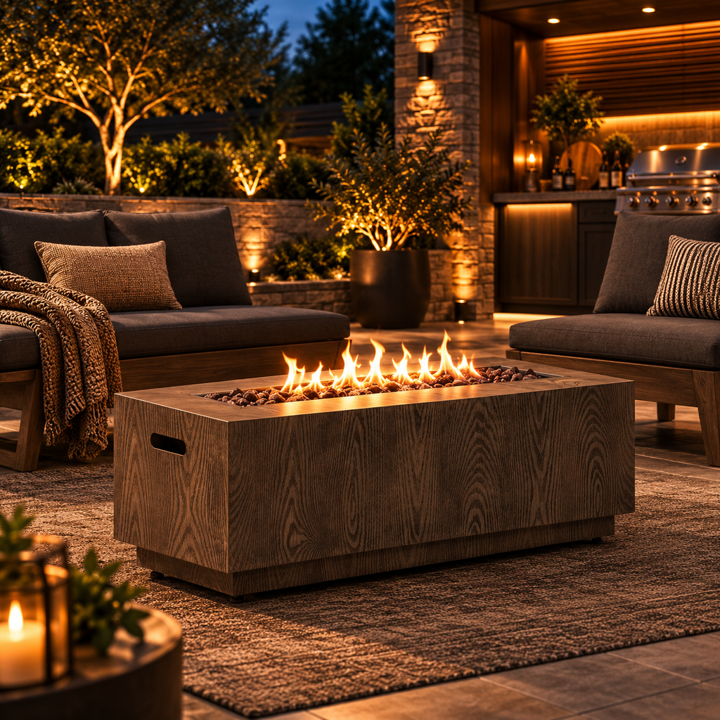 48” Modern 50K BTU Rectangular Propane Fire Pit