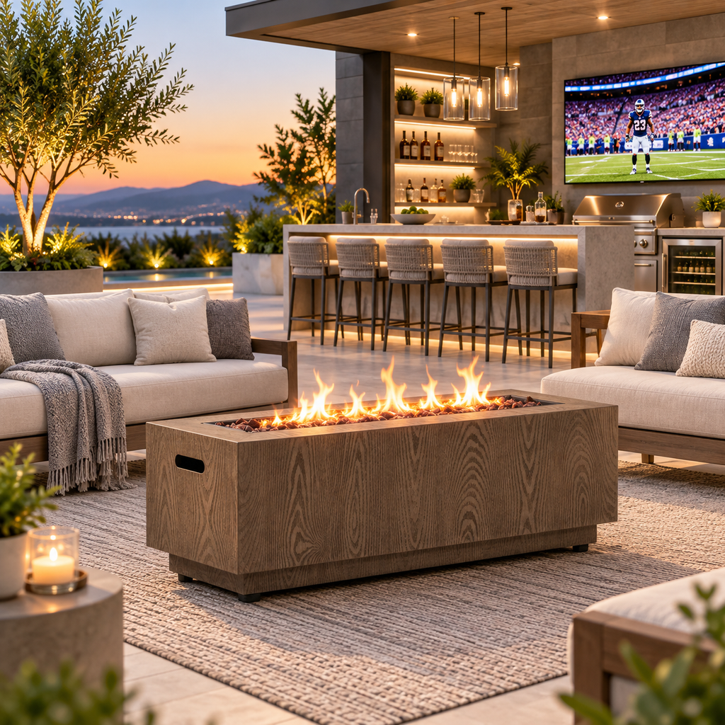 48” Modern 50K BTU Rectangular Propane Fire Pit