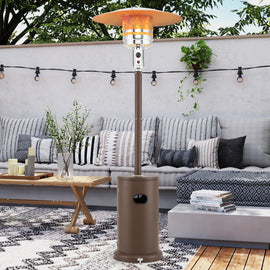 50000 BTU Propane Patio Heater with Round Table Design-Brown