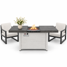Load image into Gallery viewer, 50K BTU Extendable Aluminum Outdoor Fire Pit Table