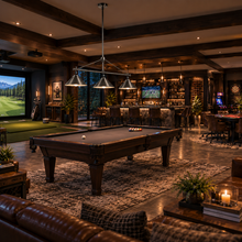 Load image into Gallery viewer, 54-Inch 3-Shade Stainless Steel Billiard Light with 8-Ball Accents