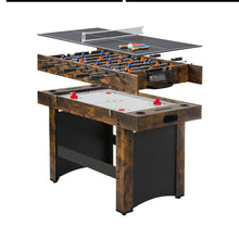 Load image into Gallery viewer, 54-Inch 3-in-1 Game Table – Air Hockey, Foosball &amp; Ping Pong