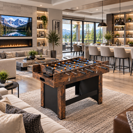 54” 3-in-1 Air Hockey, Ping Pong & Foosball Table