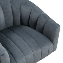 Load image into Gallery viewer, Dark Gray Velvet Swivel Barrel Chair – Luxury Modern 360° Accent Chair