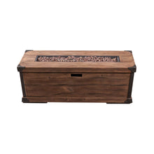 Load image into Gallery viewer, 56" Rectangular Wood-Grain Propane Fire Pit – 50,000 BTU