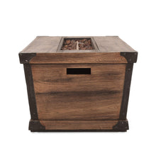 Load image into Gallery viewer, 56" Rectangular Wood-Grain Propane Fire Pit – 50,000 BTU