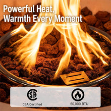 Load image into Gallery viewer, 59” 50K BTU Propane Fire Pit Table with Extendable Top