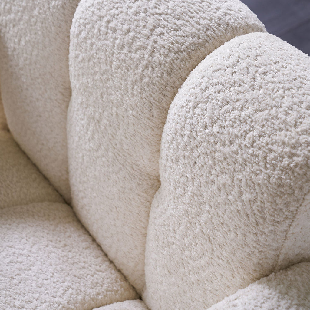 Luxury Bouclé Accent Chair | Modern ManCave Lounge Seating