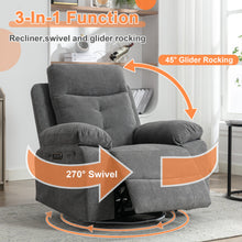 Load image into Gallery viewer, Power Recliner Glider Chair with Bluetooth &amp; LED