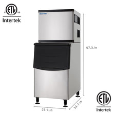 Load image into Gallery viewer, EQCHEN 350 lbs Commercial Ice Maker Machine with 230 lbs Storage Capacity