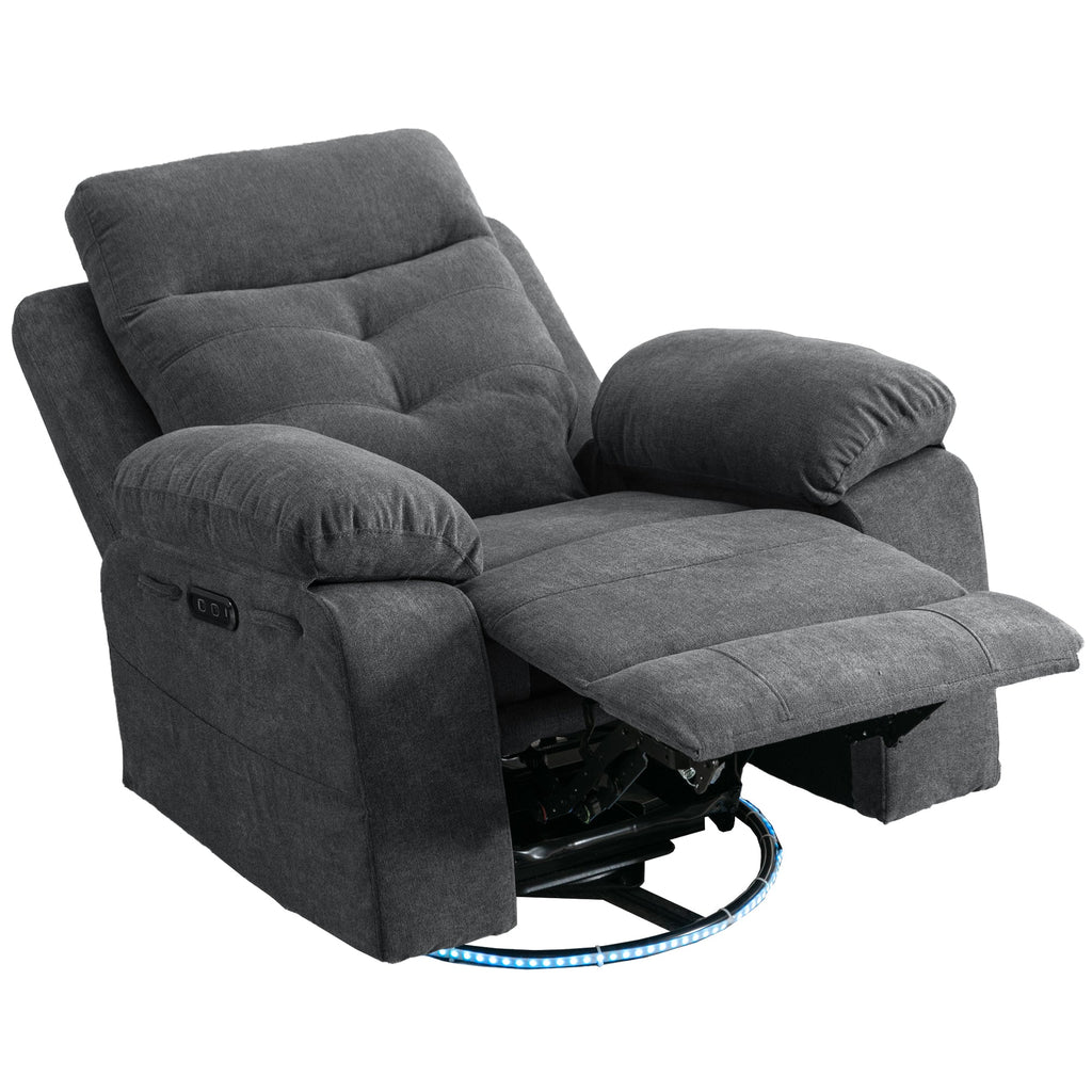 Power Recliner Glider Chair with Bluetooth & LED