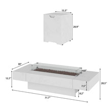 Load image into Gallery viewer, 71” Outdoor 60,000 BTU Fire Pit Table with Wind Guard