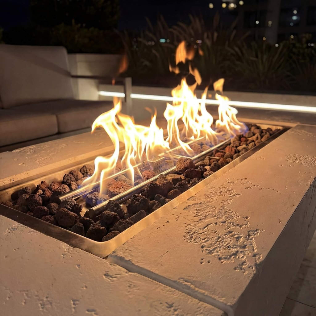 71” Outdoor 60,000 BTU Fire Pit Table with Wind Guard