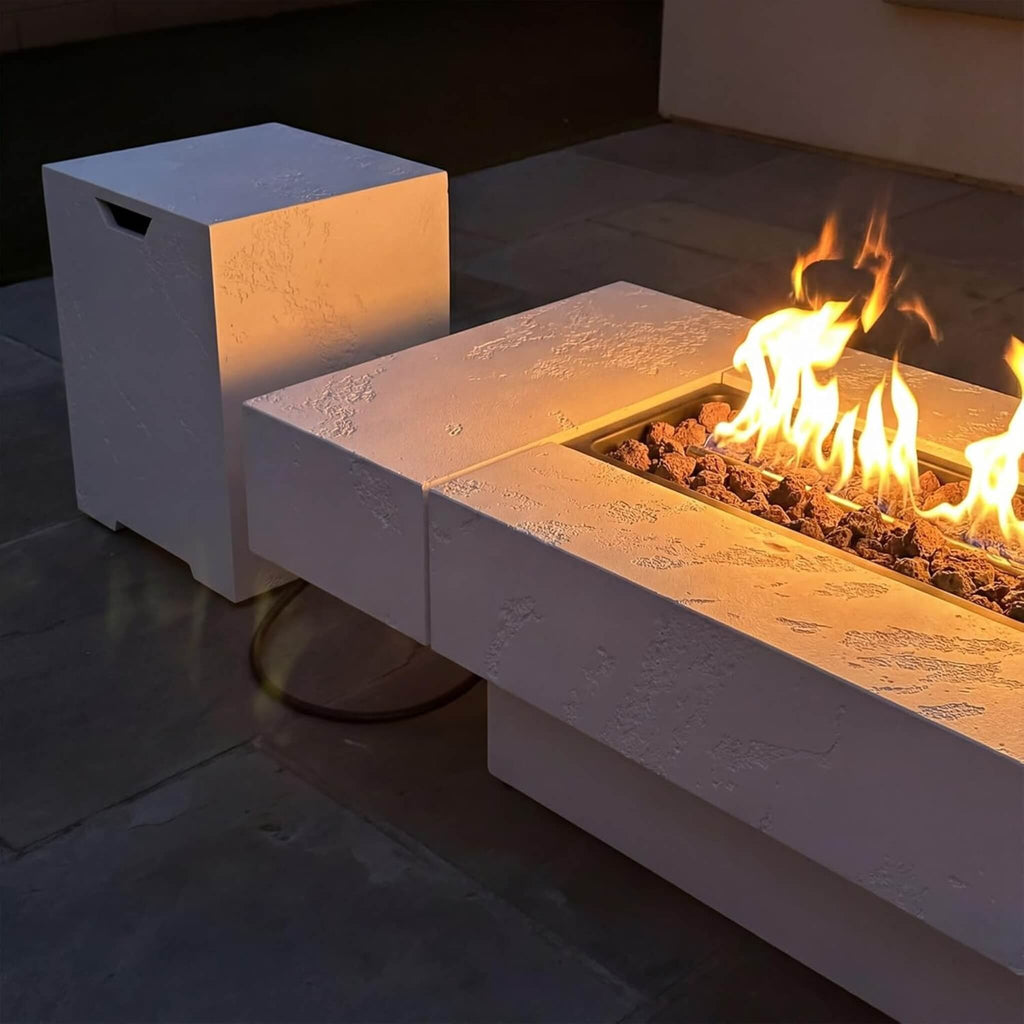 71” Outdoor 60,000 BTU Fire Pit Table with Wind Guard