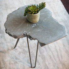 Load image into Gallery viewer, Live Edge Concrete Side Table | Industrial Accent Table