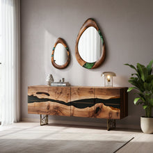 Load image into Gallery viewer, Wood and Resin Dining Room Buffet &amp; Sideboard Table | Voronoi Collection