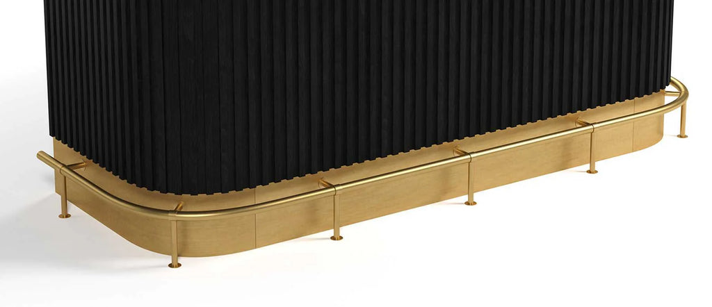 Prohibition 84" Luxury Cocktail Bar Foot Rail