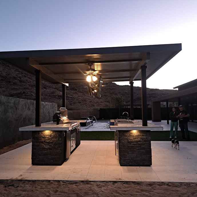 KoKoMo Outdoor Kitchen BBQ Island with Dual TVs