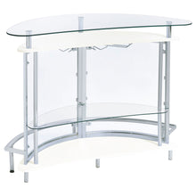 Load image into Gallery viewer, Amarillo Freestanding Glass Top Home Bar Wine Cabinet White