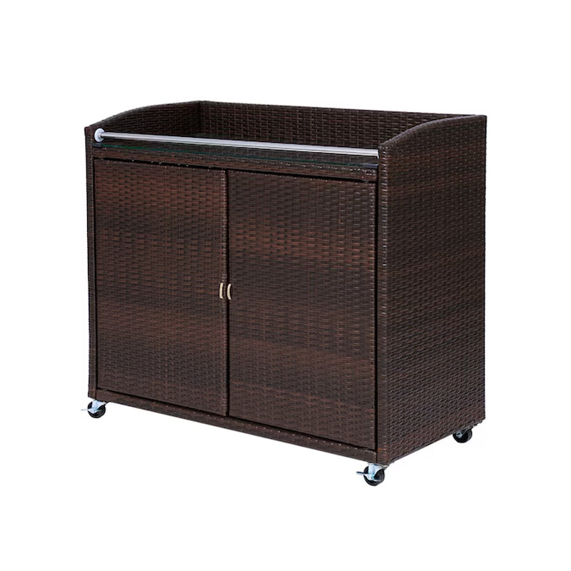 Veronica Brown Steel Patio Bar