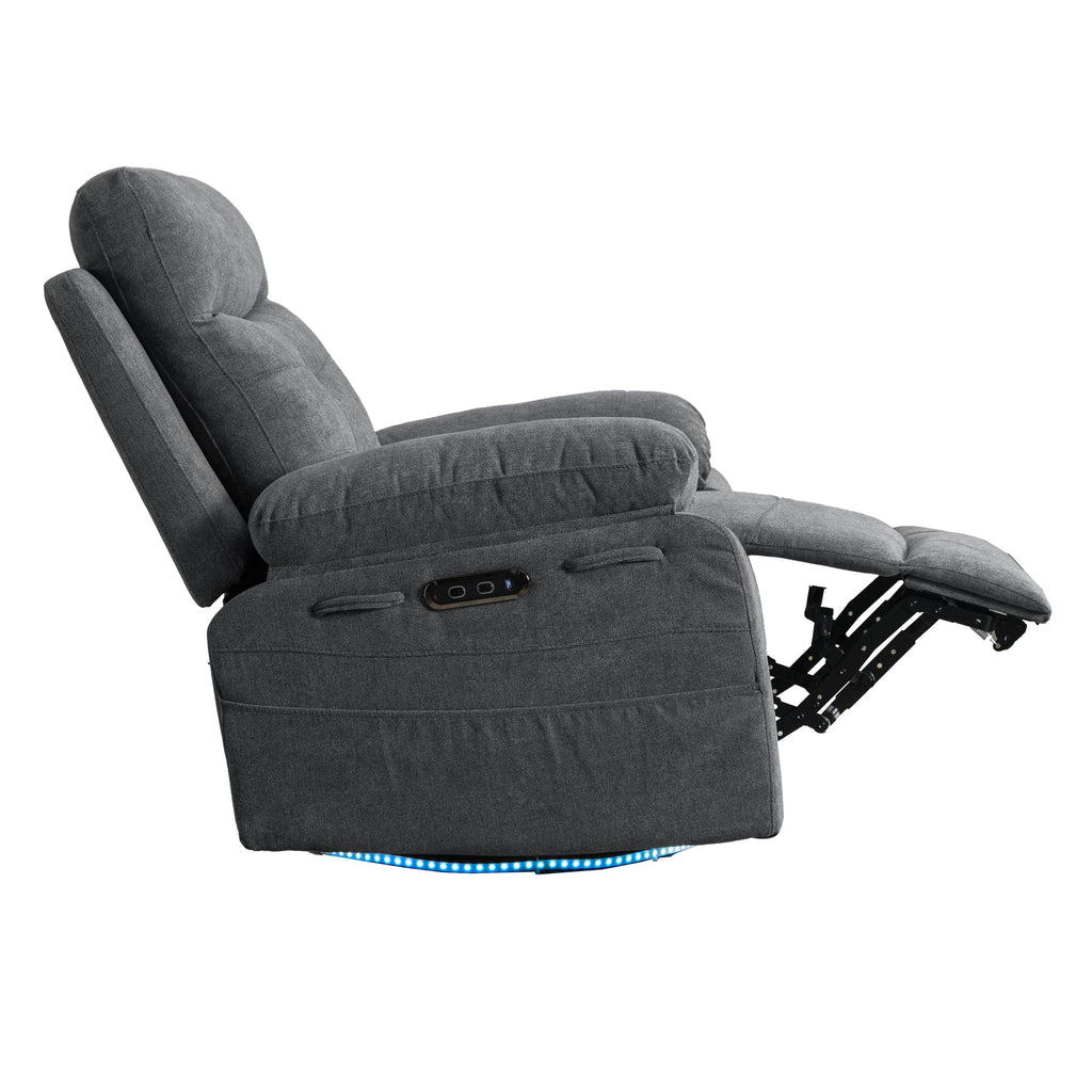 Power Recliner Glider Chair with Bluetooth & LED
