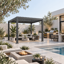 Load image into Gallery viewer, Aluminum Louvered Pergola with Adjustable Roof &amp; Drainage System
