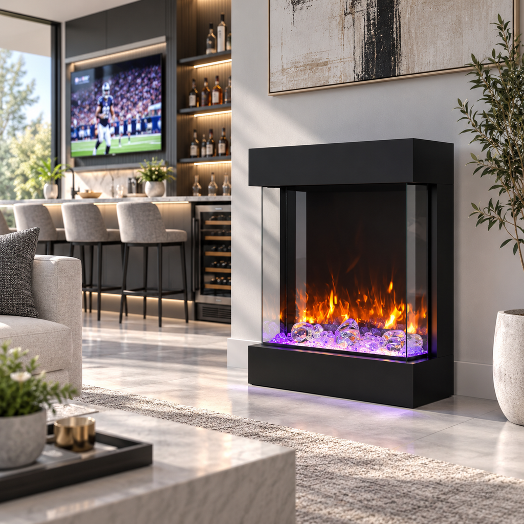 Amantii Cube 2025WM 3-Sided Electric Fireplace