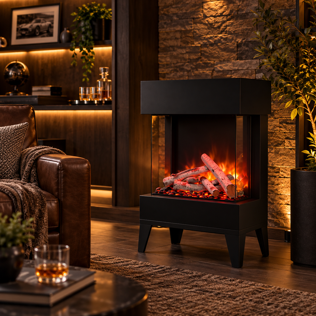 Amantii Cube 2025WM 3-Sided Electric Fireplace