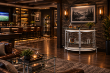 Load image into Gallery viewer, Amarillo Freestanding Glass Top Home Bar Wine Cabinet White
