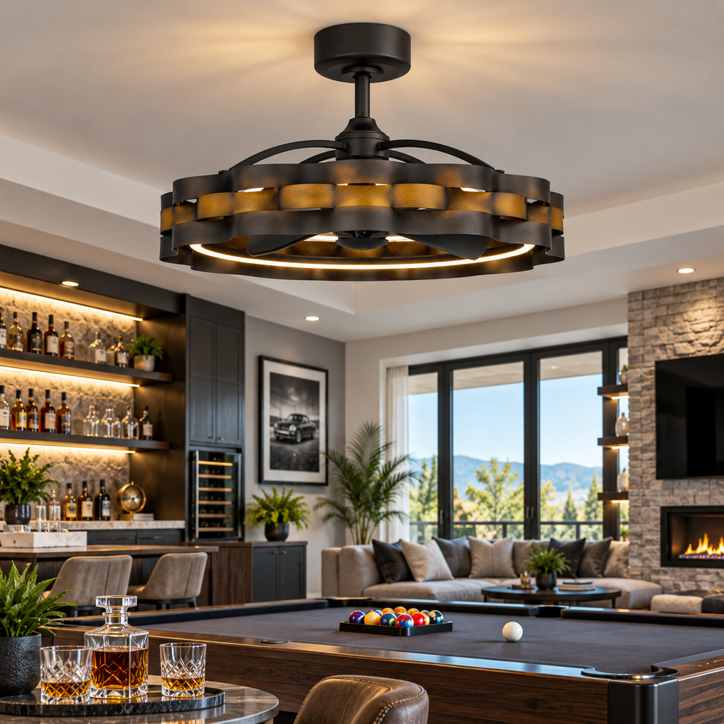 Arroyo 6-Speed Dimmable LED Ceiling Fan with Remote Control - Dark Bronze
