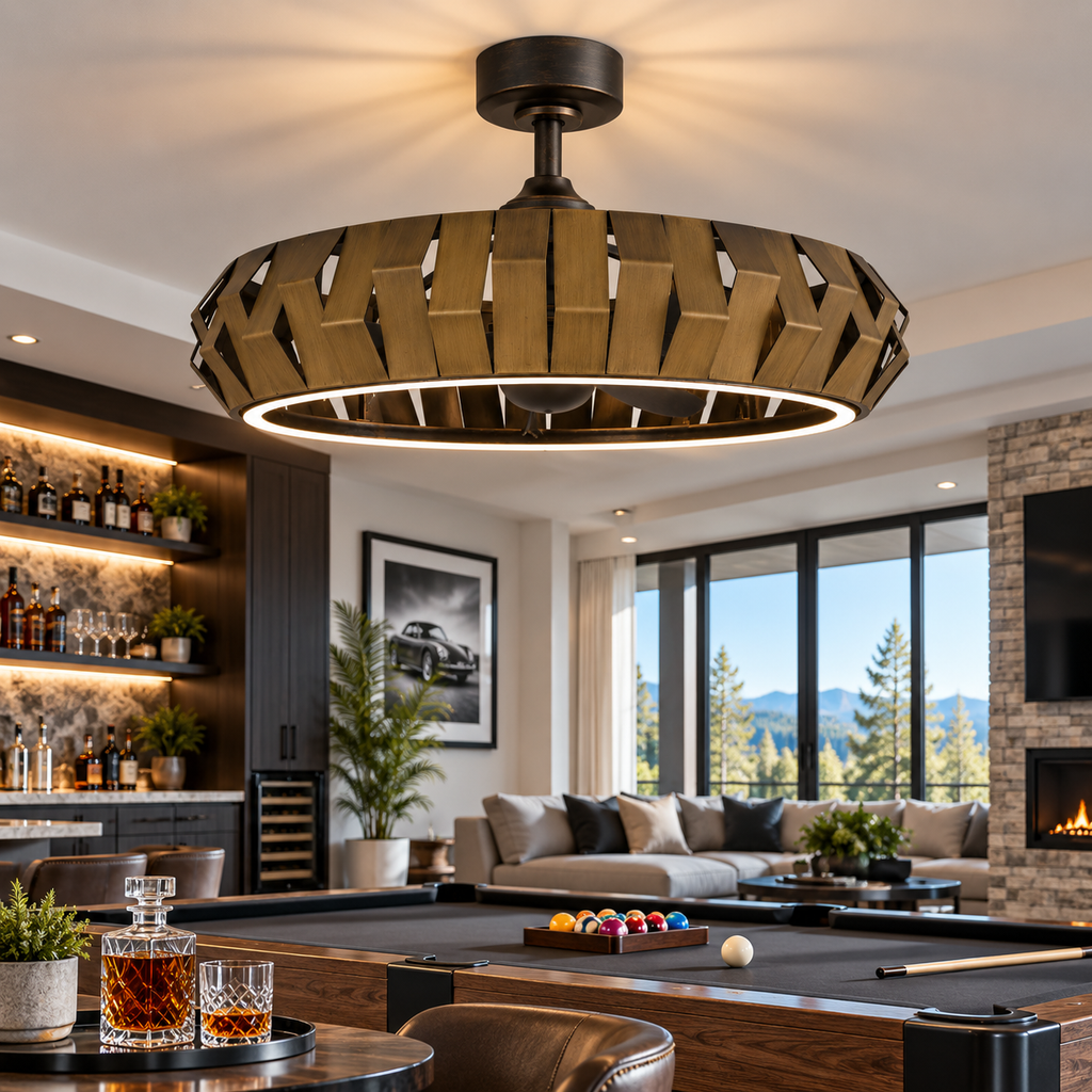 Arroyo Bronze Patina 6-Speed Dimmable LED Ceiling Fan with Remote Control