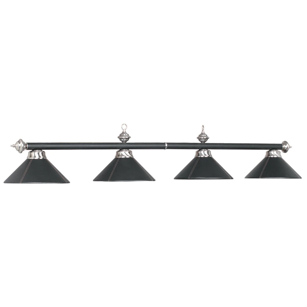 RAM Game Room 78-Inch 4-Shade Black Leather Billiard Light