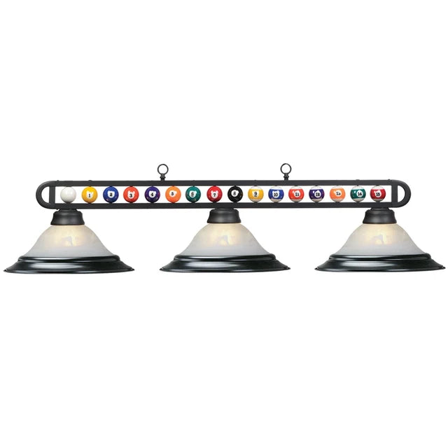 Billiard Balls 3-Light Pool Table Fixture