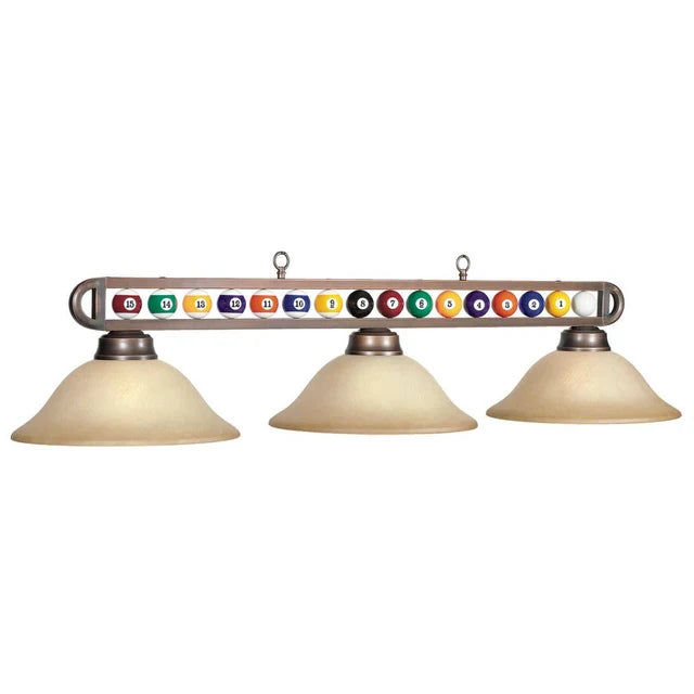 Billiard Balls 3-Light Pool Table Fixture