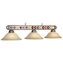 Load image into Gallery viewer, Billiard Balls 3-Light Pool Table Fixture