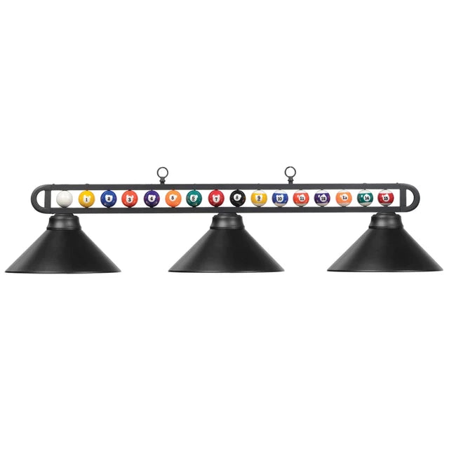Billiard Balls 3-Light Pool Table Fixture