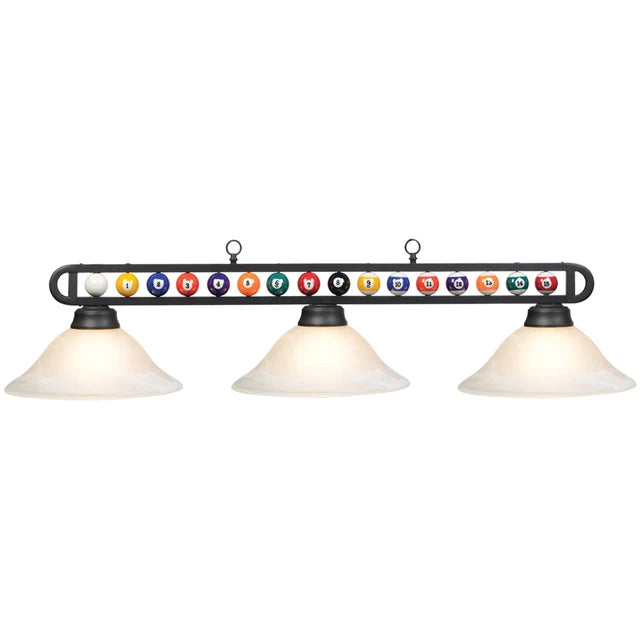 Billiard Balls 3-Light Pool Table Fixture