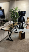 Load image into Gallery viewer, Resin Live Edge Console Table Made of Linden Wood - Foyer Table- Entryway Table