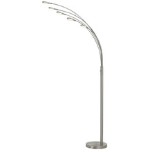 Load image into Gallery viewer, Cal Lighting Cremona 5-Light Integrated LED Arc Floor Lamp - Brushed Steel