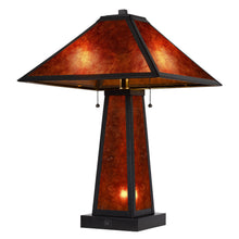 Load image into Gallery viewer, Cal Lighting Nogales Mission Style Mica Table Lamp with Night Light