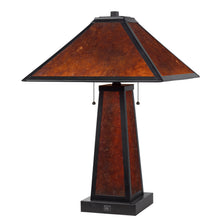 Load image into Gallery viewer, Cal Lighting Nogales Mission Style Mica Table Lamp with Night Light