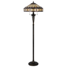 Load image into Gallery viewer, Cal Lighting Tiffany Art Glass Floor Lamp - Antique Bronze