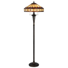 Load image into Gallery viewer, Cal Lighting Tiffany Art Glass Floor Lamp - Antique Bronze