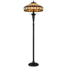 Load image into Gallery viewer, Cal Lighting Tiffany Art Glass Floor Lamp - Antique Bronze