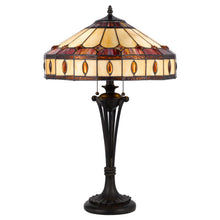 Load image into Gallery viewer, Cal Lighting Tiffany Art Glass Table Lamp - Black