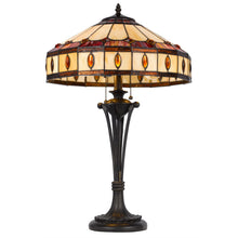 Load image into Gallery viewer, Cal Lighting Tiffany Art Glass Table Lamp - Black