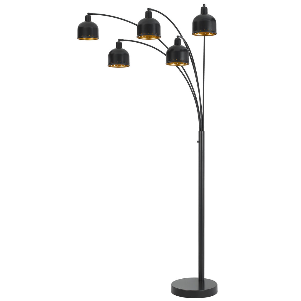 Cal Lighting Ellington 5-Light Arc Floor Lamp - Dark Bronze