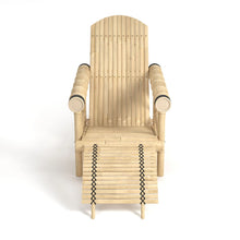 Load image into Gallery viewer, Bamboo Tiki Reclining Lounge Chair With Footrest – Natural Bamboo
