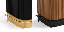 Load image into Gallery viewer, Prohibition 60-Inch Cocktail Bar Foot Rail – Matte Black or Polished Brass