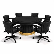 Load image into Gallery viewer, Prohibition Luxury Swivel Poker &amp; Dining Chair – Walnut or Matte Black